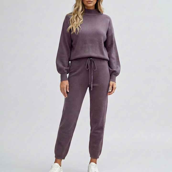 Avslappnad 2-delars outfitset för kvinnor