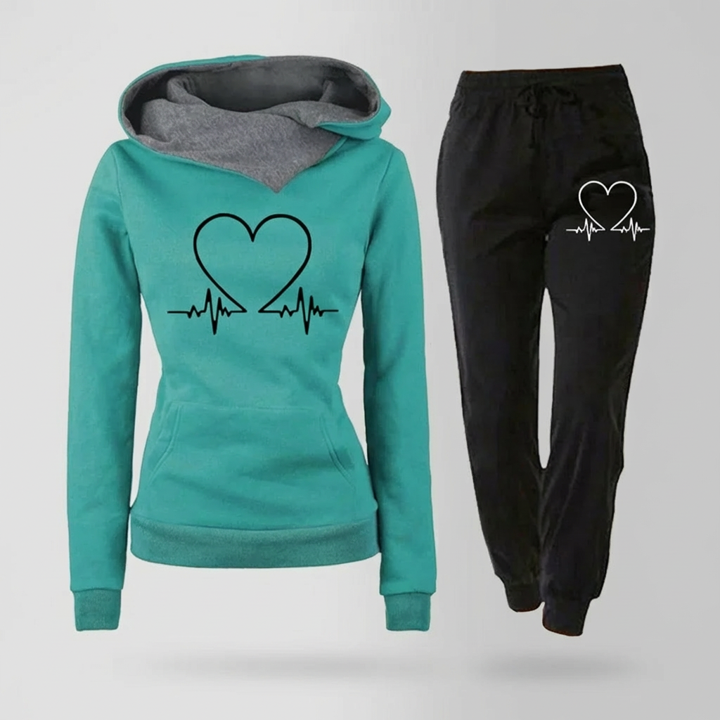 Kvinnors Tvådelat Jogging Set