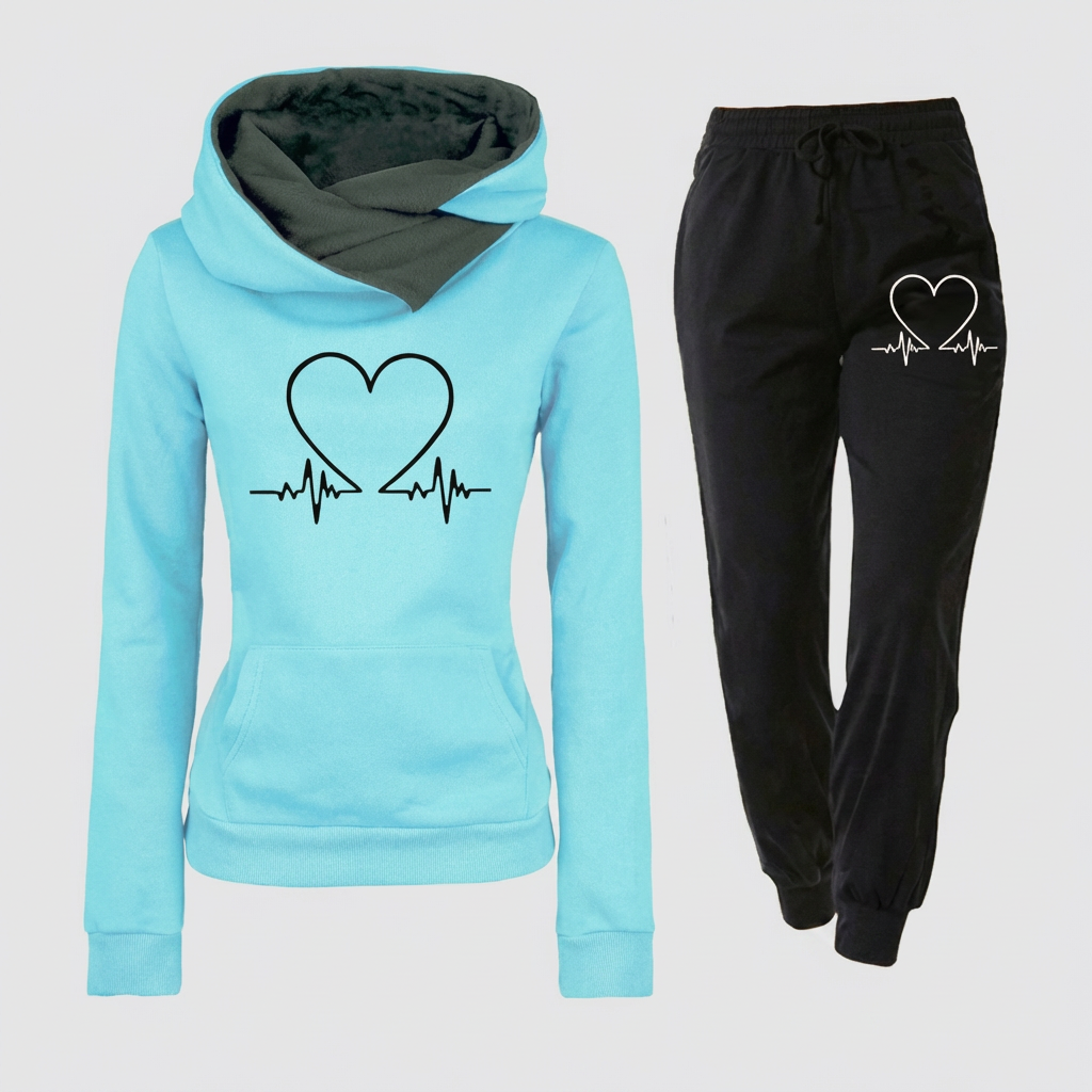 Kvinnors Tvådelat Jogging Set