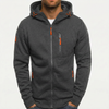 Full-Zip Huva Sweatshirt Jacka För Män