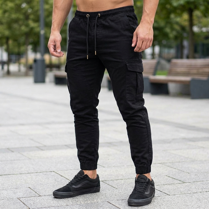 Robusta Multi-Ficka Cargo Joggers för Män
