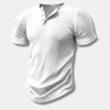 Slim-Fit Henley T-Shirt för män med knappstängning