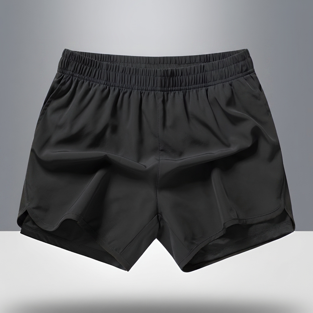 Snabbtorkande herr löpshorts med dragkedja