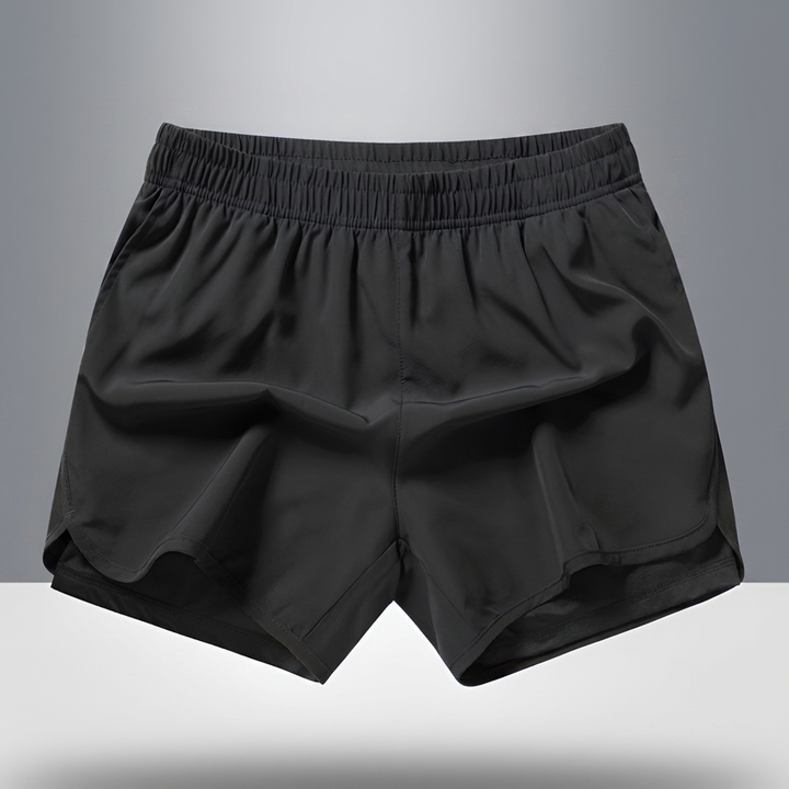 Snabbtorkande herr löpshorts med dragkedja