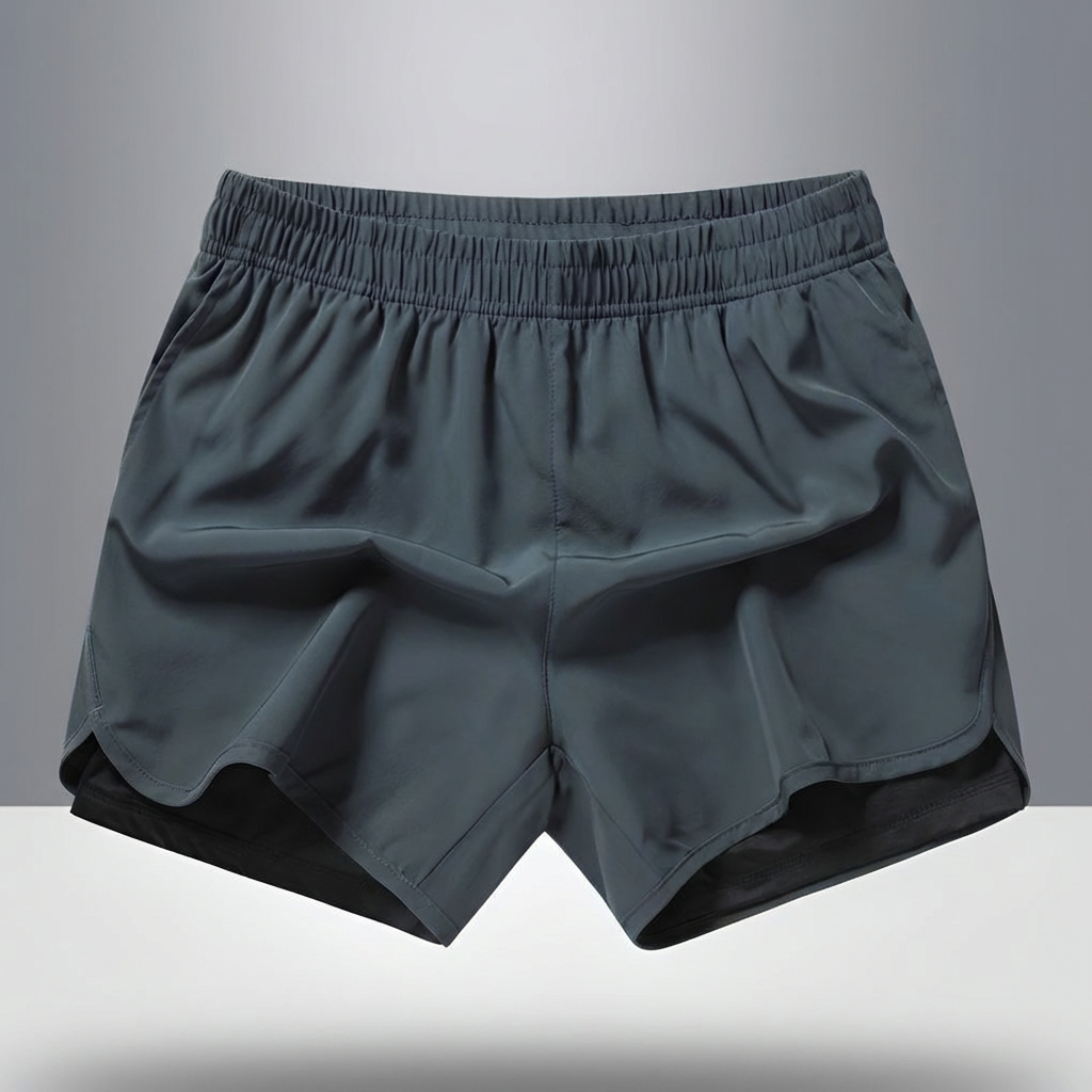 Snabbtorkande herr löpshorts med dragkedja