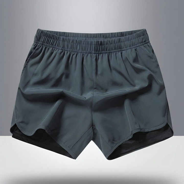 Snabbtorkande herr löpshorts med dragkedja