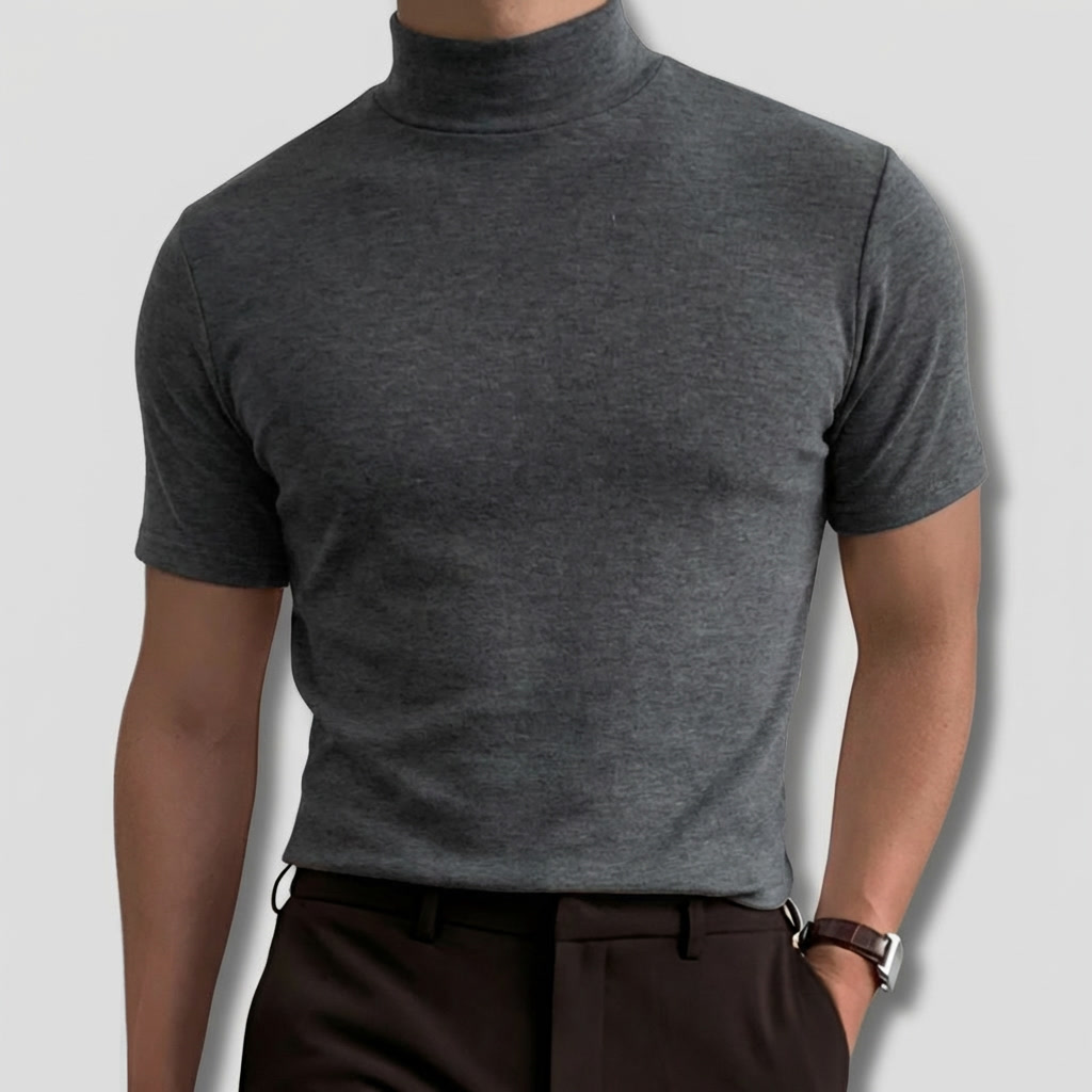 Andningsbar Herr Turtleneck Skjorta