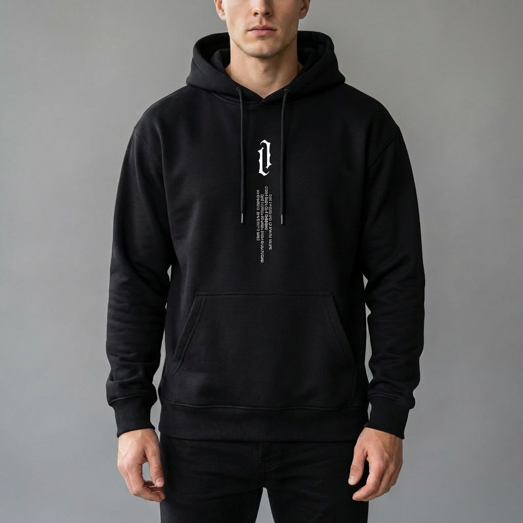 Bekväm och stilren herrkapuzenpullover
