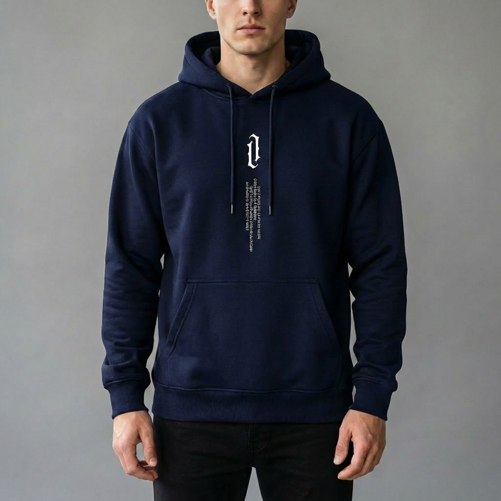 Bekväm och stilren herrkapuzenpullover