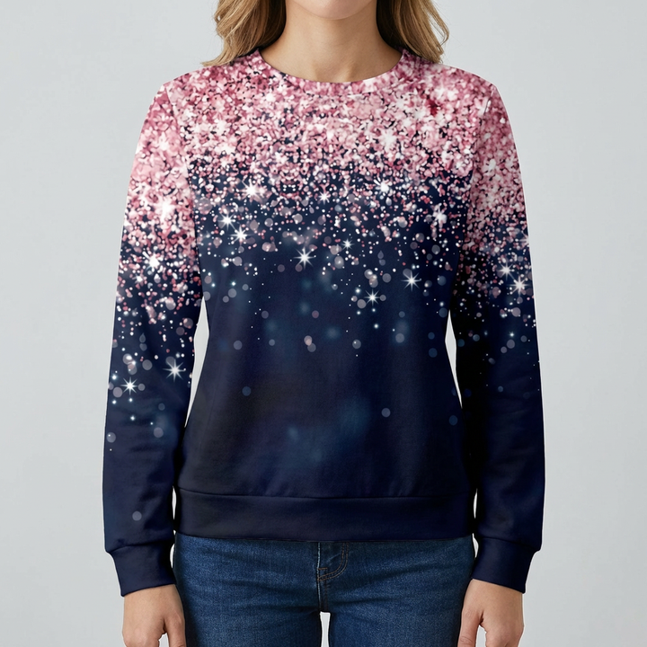 Stilig Snöflinga Hoodie för Kvinnor