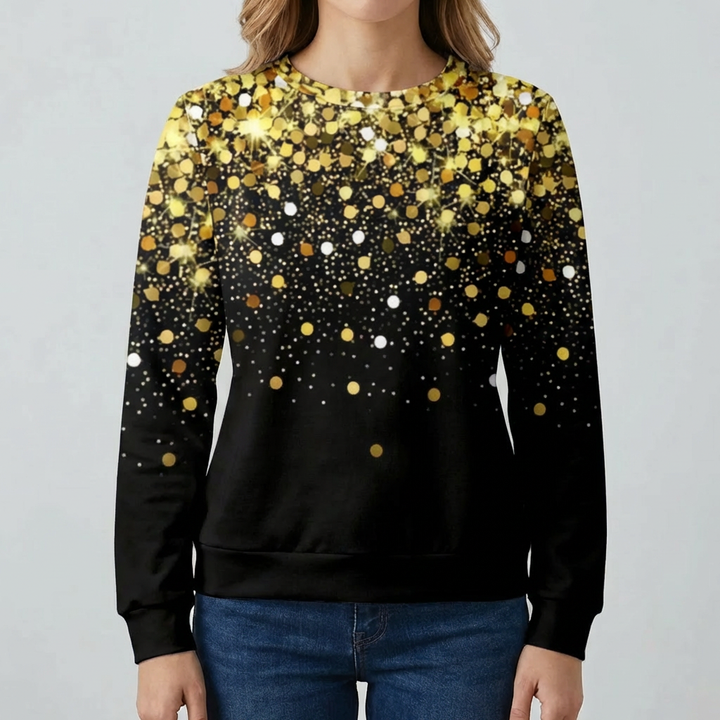 Stilig Snöflinga Hoodie för Kvinnor