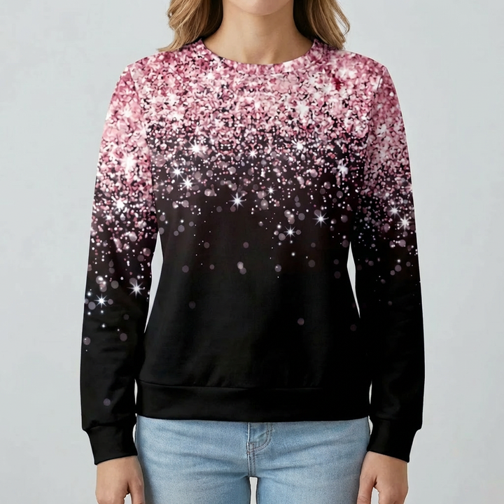 Stilig Snöflinga Hoodie för Kvinnor