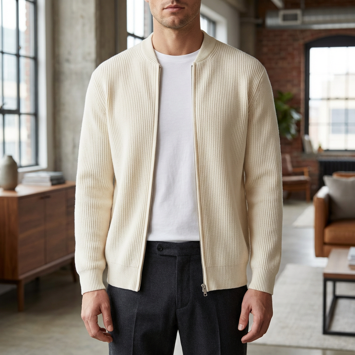Varm och stilren stickad cardigan för män