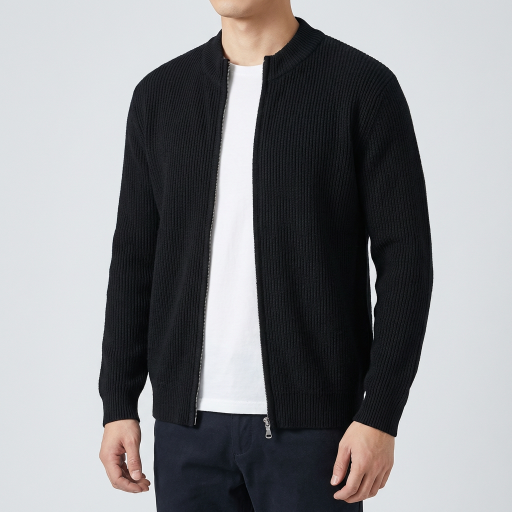 Varm och stilren stickad cardigan för män