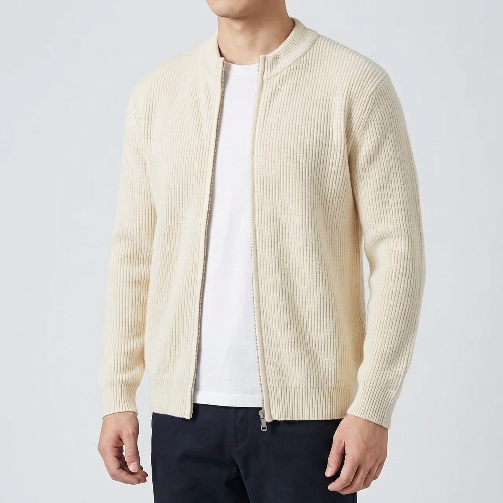 Varm och stilren stickad cardigan för män