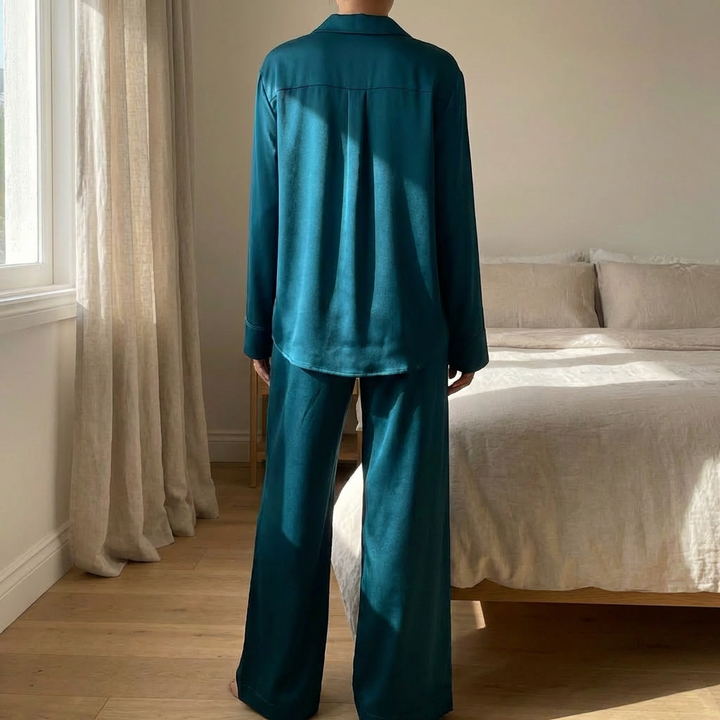 Kvinnors Satin Loungewear Set