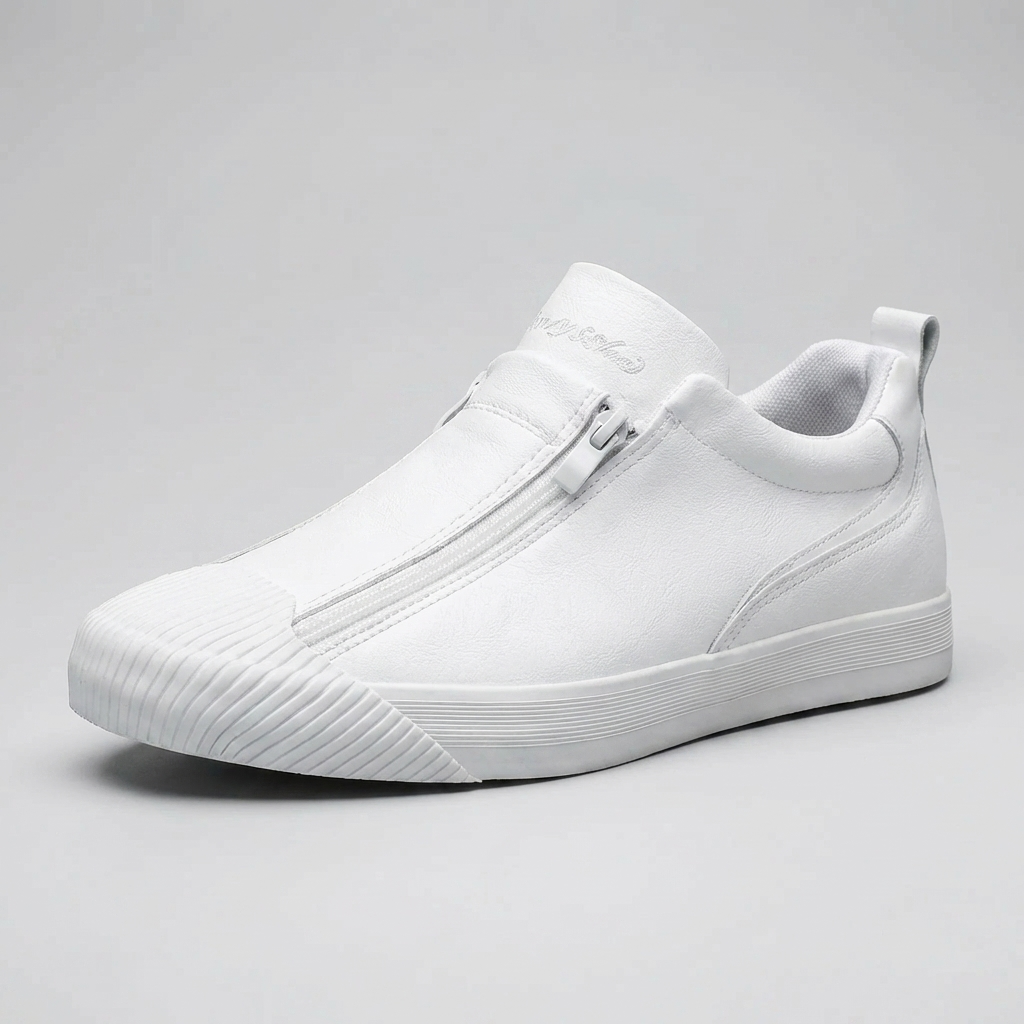 Lågprofil Dragkedja Inträde Avslappnad Sneakers för Män