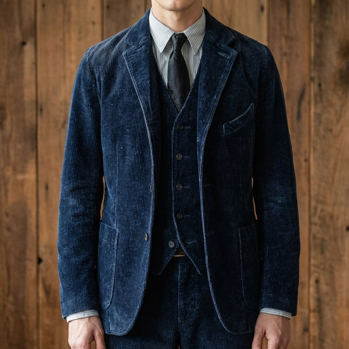 Stilren Vintage Blazer och Väst Set
