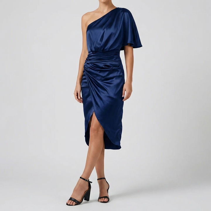 Asymmetrisk Off-Shoulder Klänning