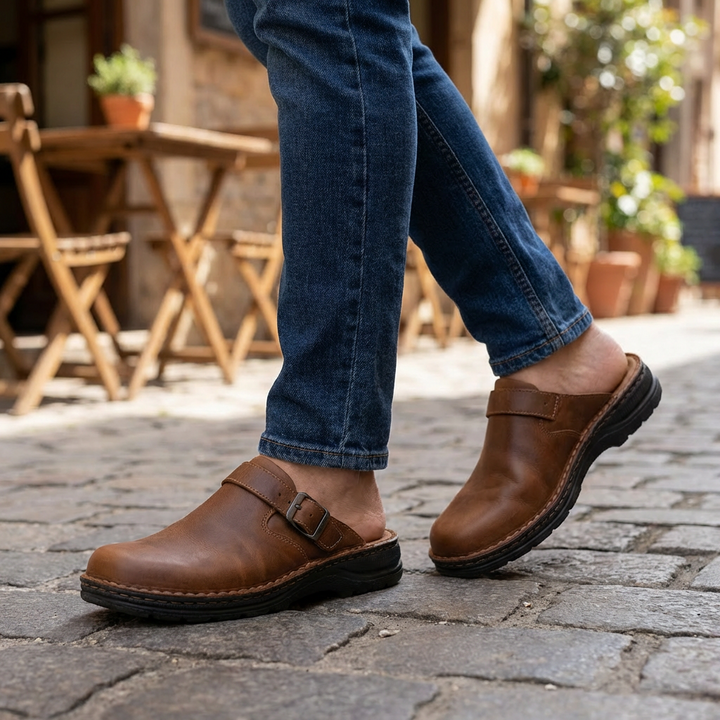Slip-On Stängd Tå Mule Slipper Skor för Män