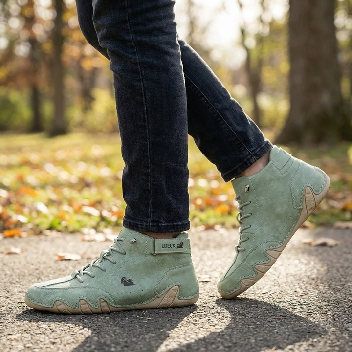 Breda Främre Barfota Slip-On Skor för Män