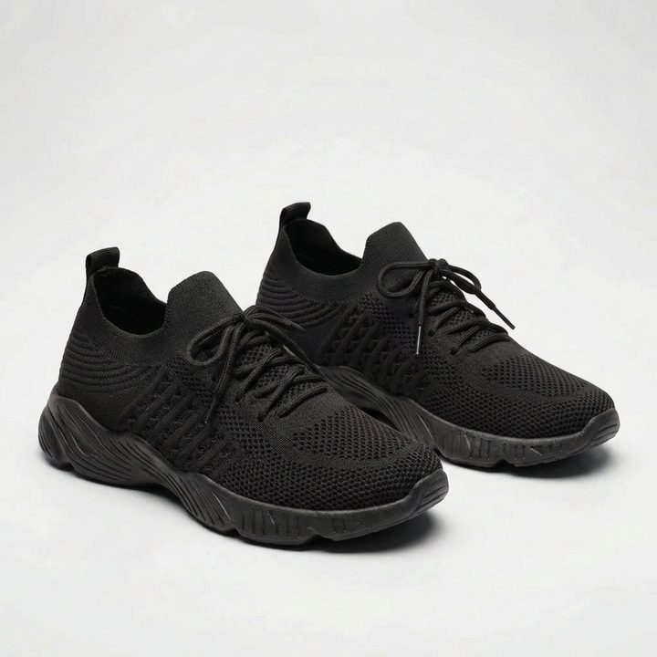 Andningsbar Snörning Stickad Sneaker