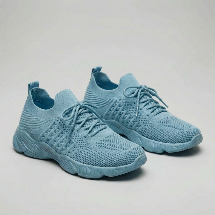 Andningsbar Snörning Stickad Sneaker