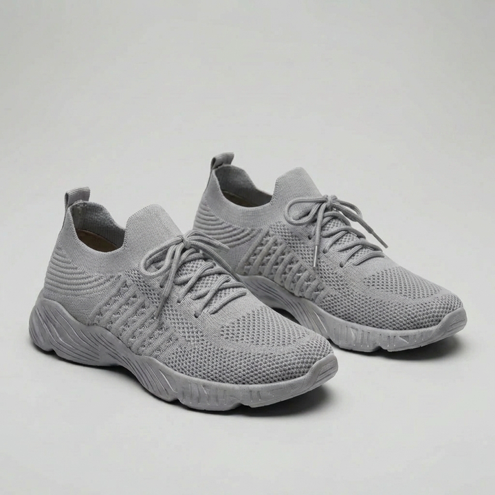 Andningsbar Snörning Stickad Sneaker