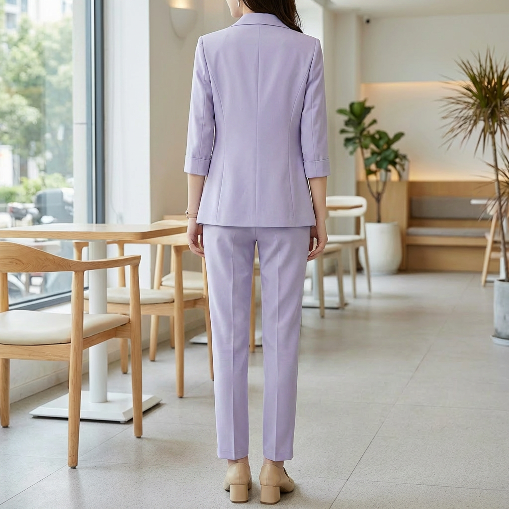 Kvinnors formella kostymset med blazer och byxor