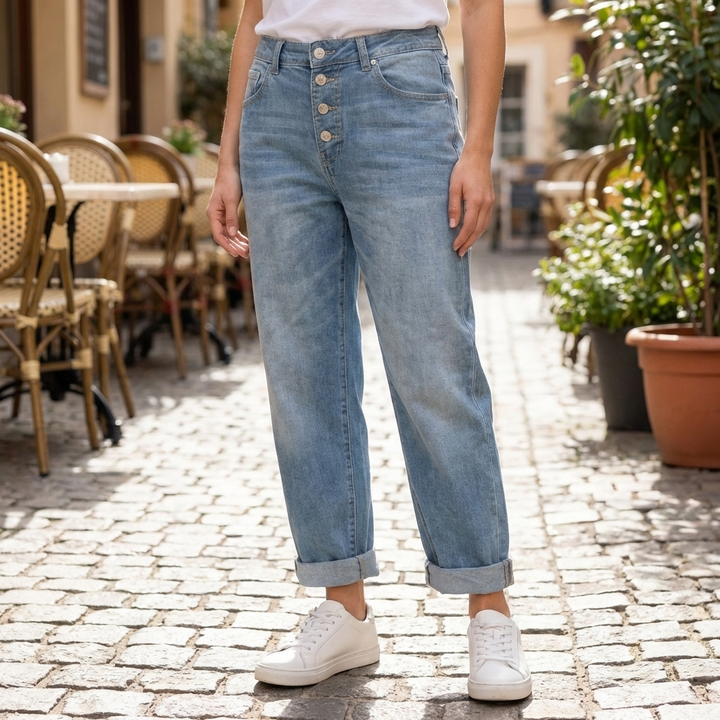 Bredbenade Kvinnors Jeans