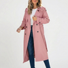 Dubbelknäppt Bälte Trench Coat