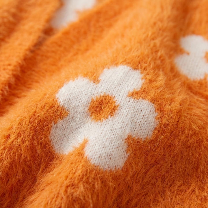 Öppen-fram Blommig Cardigan Tröja för Kvinnor