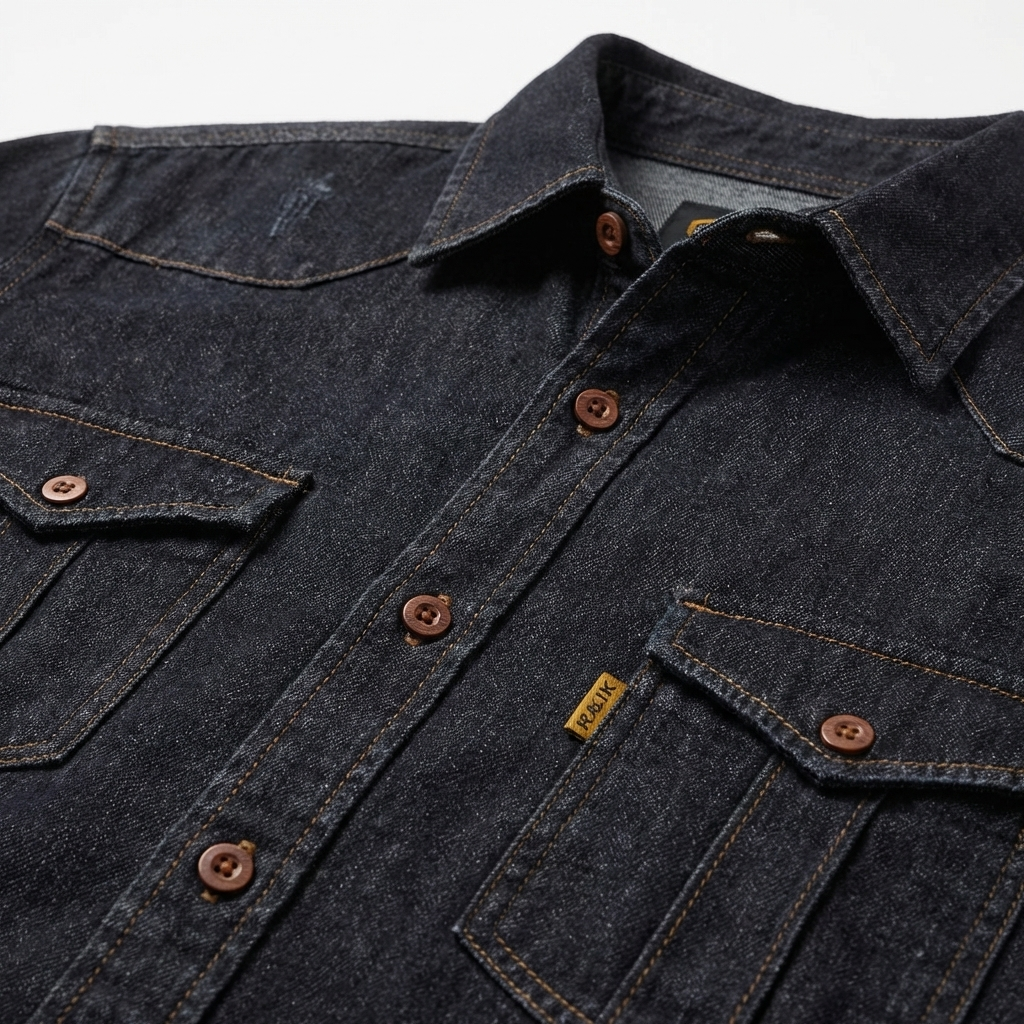 Klassisk Denimskjorta med Långa Ärmar