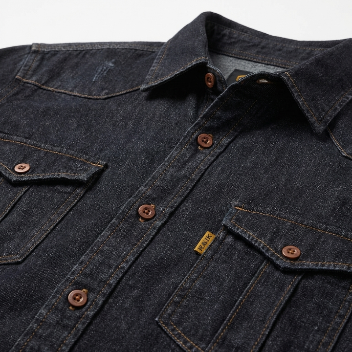 Klassisk Denimskjorta med Långa Ärmar