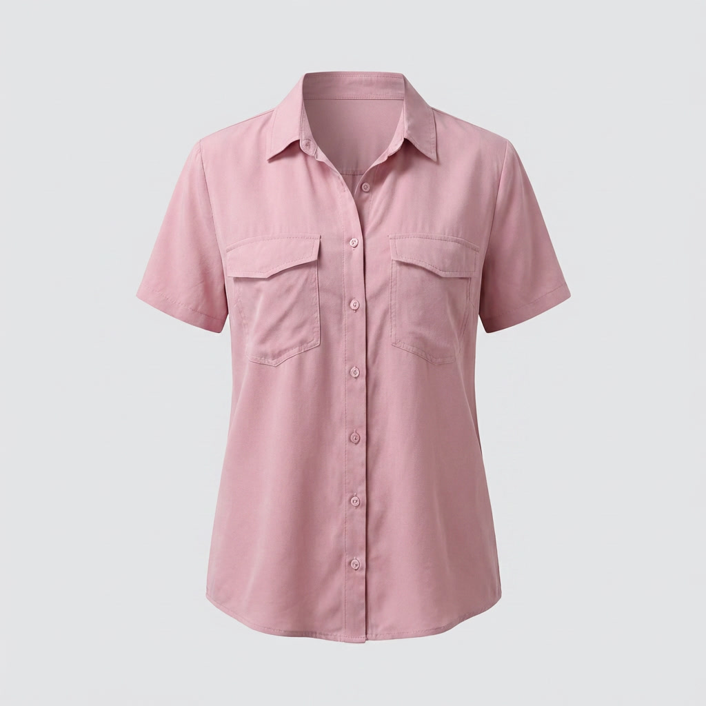 Elegant Kortärmad Blus för Kvinnor