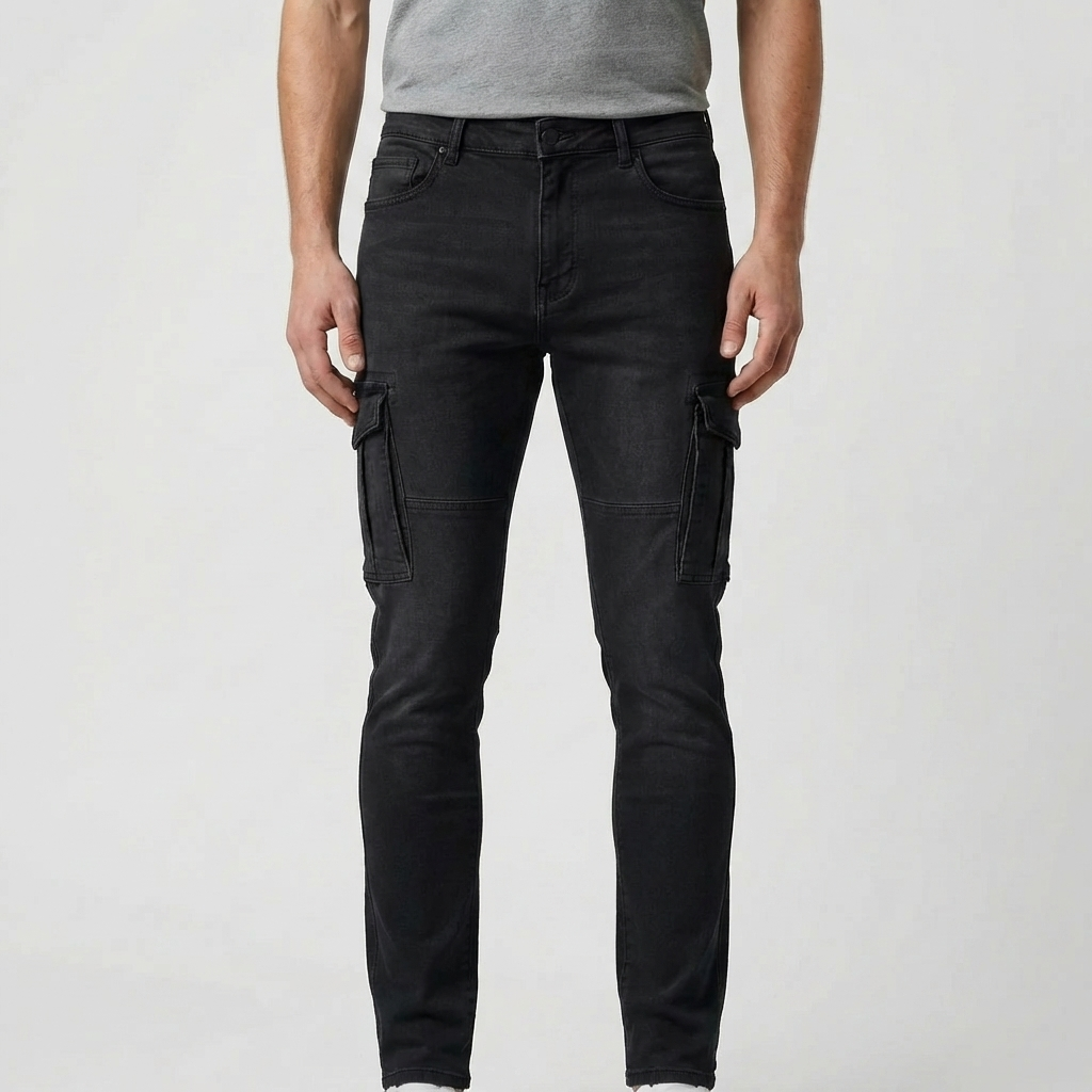 Slim Fit Stretch Cargo Jeans