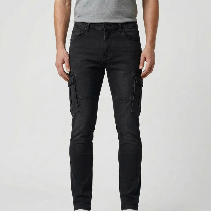 Slim Fit Stretch Cargo Jeans