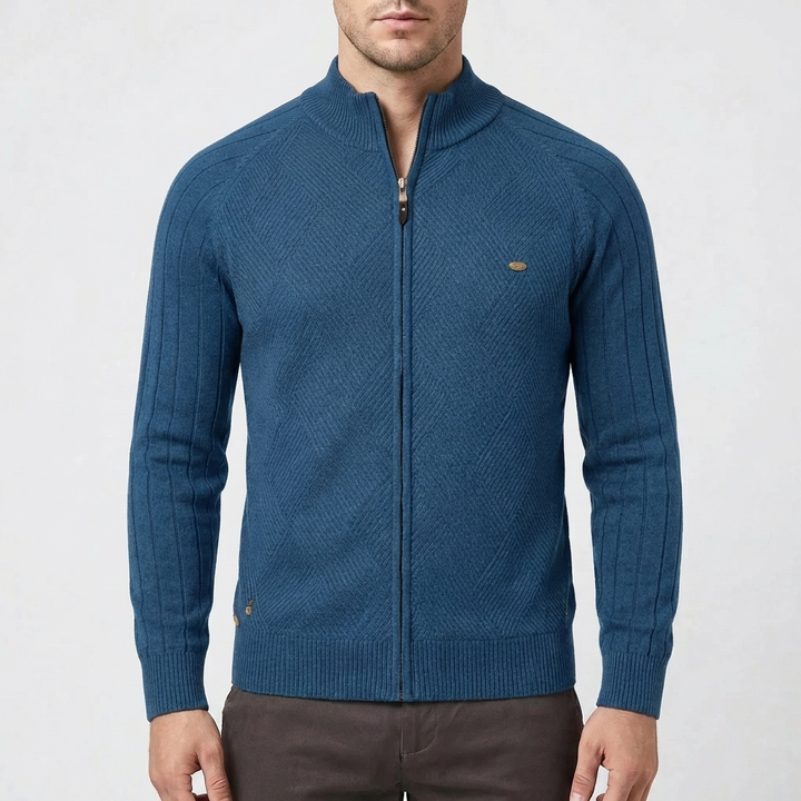 Full-Zip Ståkrage Cardigan