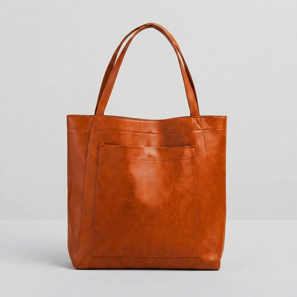 Stor Minimalistisk Dragkedja Tote Väska