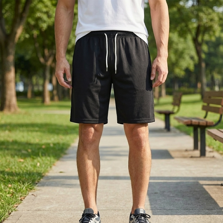 Höga Avslappnade Shorts för Män