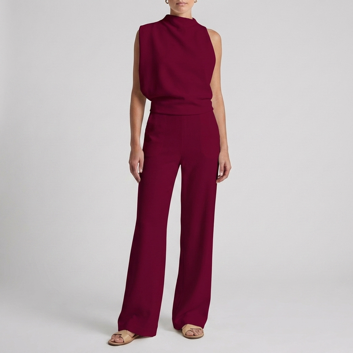 Kvinnors eleganta ärmlösa jumpsuit