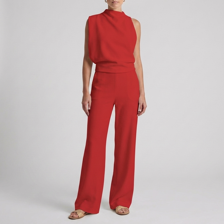 Kvinnors eleganta ärmlösa jumpsuit