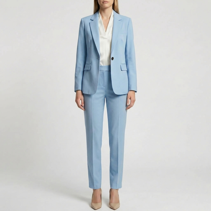 Notched Lapel Blazer Och Byxset