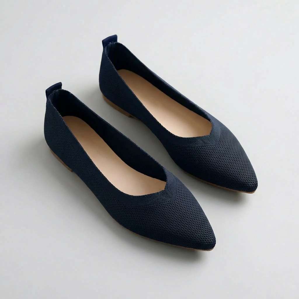 Slip-On Spetsig Tå Flat för Kvinnor