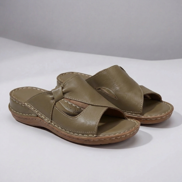 Slip-On Öppen-Tå Avslappnade Sandaler för Kvinnor