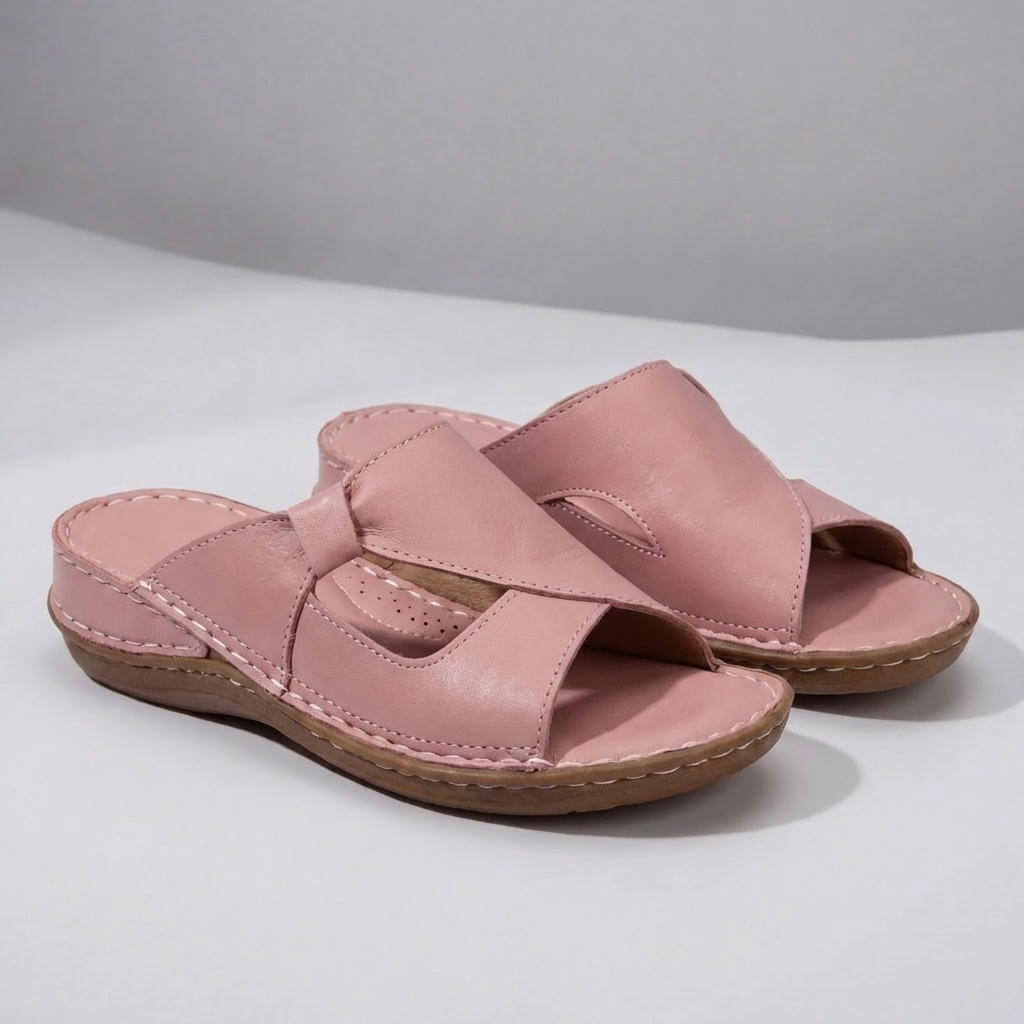Slip-On Öppen-Tå Avslappnade Sandaler för Kvinnor