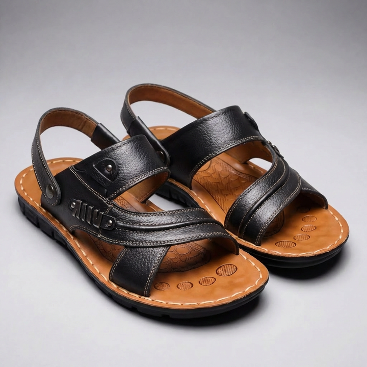 Öppen-tå Båge Stöd Sandaler för Män
