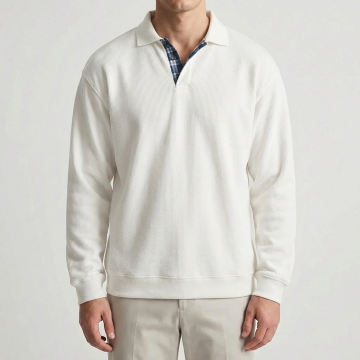 Långärmad Polo Krage Pullover
