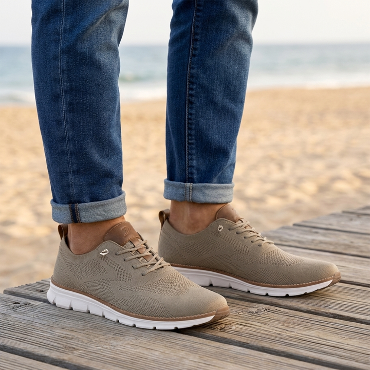 Andningsbara mesh snörskor för män