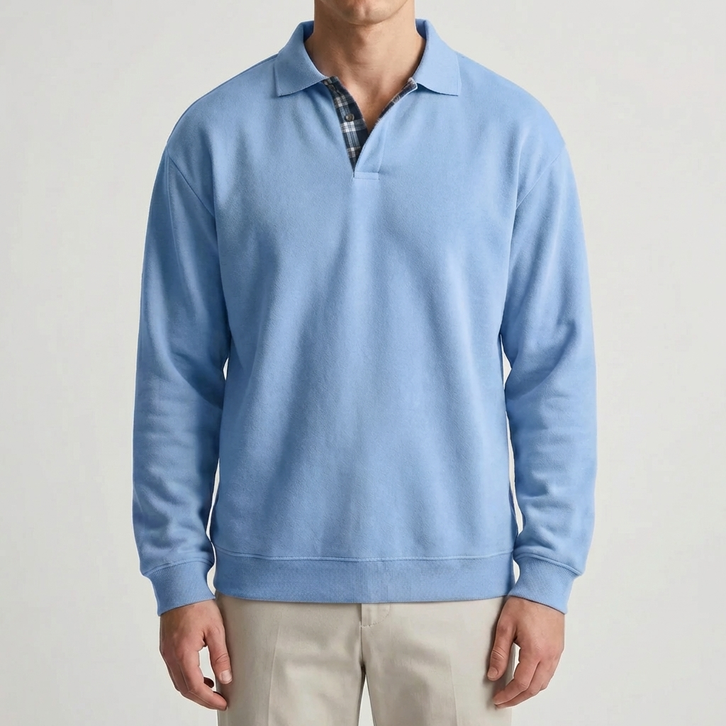 Långärmad Polo Krage Pullover